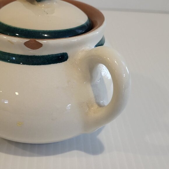 Vintage STANGL Pottery Mid Century Modern SUGAR BOWL Lid Garden Flower Trenton - Picture 5 of 13